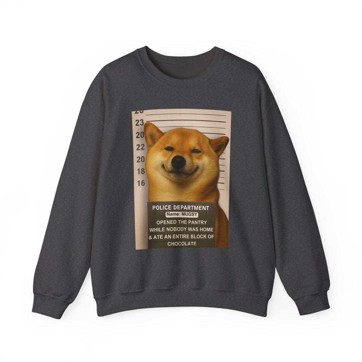 Pet Mugshot Custom Print - Unisex Crew Sweater