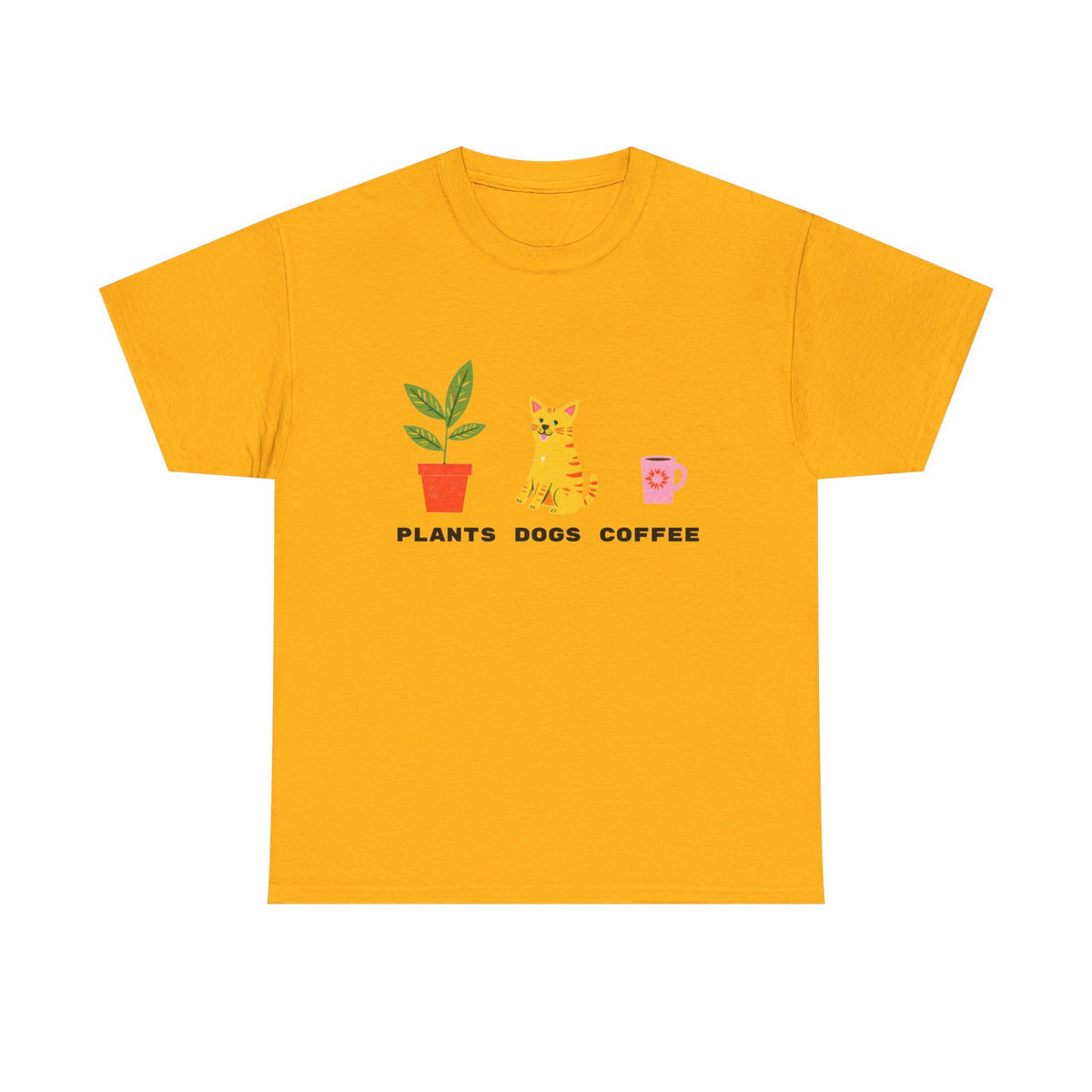 Plants Dogs Coffee Cute |  Unisex T-shirt