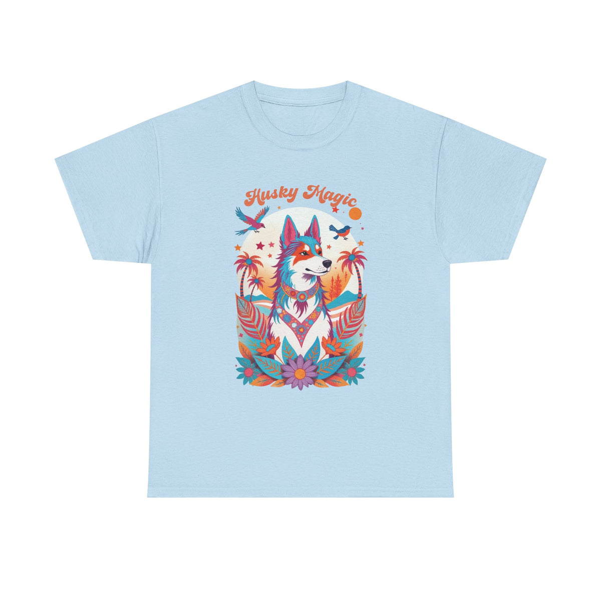 Husky Pop Psychedelic Retro Graphic Tee by Electrik Land