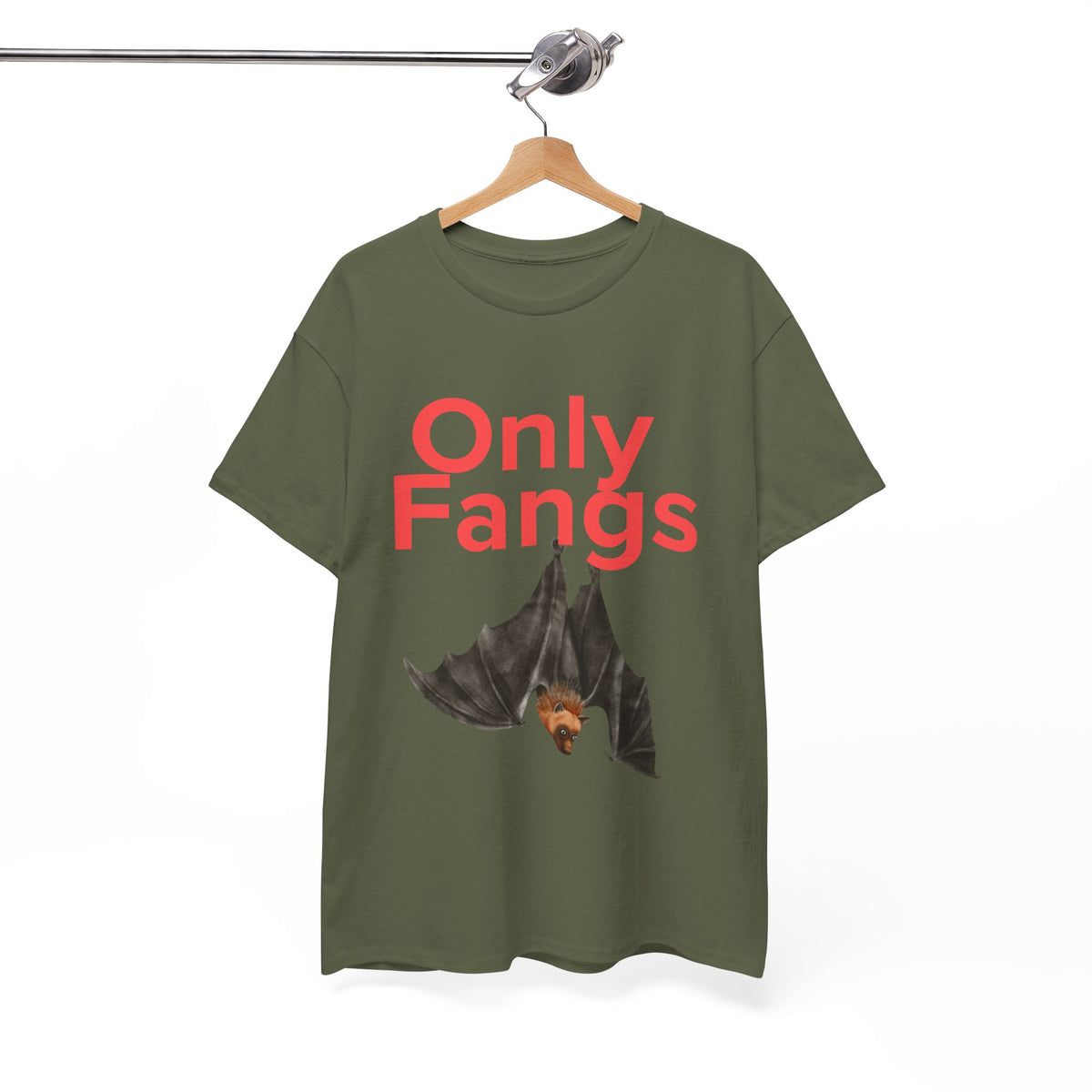 Only Fangs Hanging Bat  - Unisex T-shirt