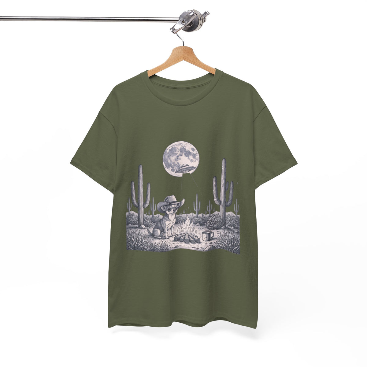 Chihuahua Cowboy & Desert UFO  - Unisex T-shirt