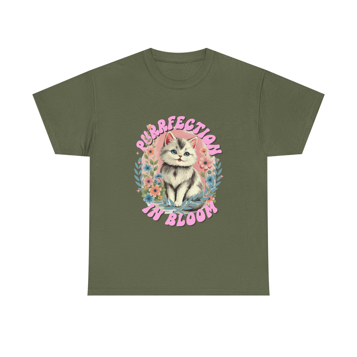 Purrfection In Bloom Cat |  Unisex T-shirt