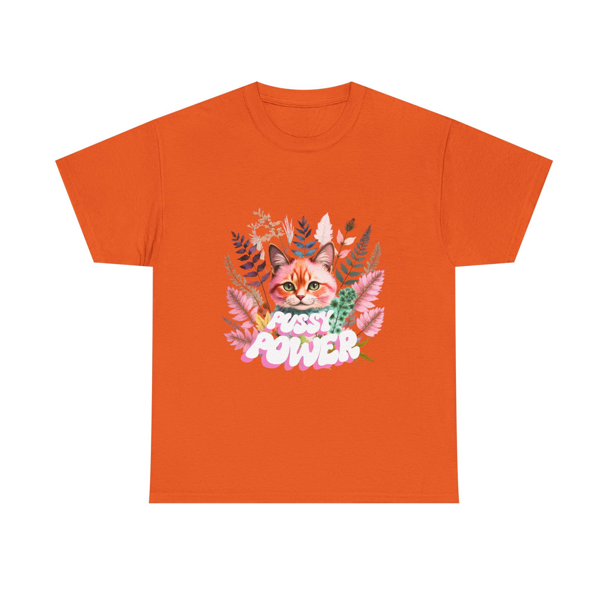 Pussy Power Flower Cat - Unisex T-shirt