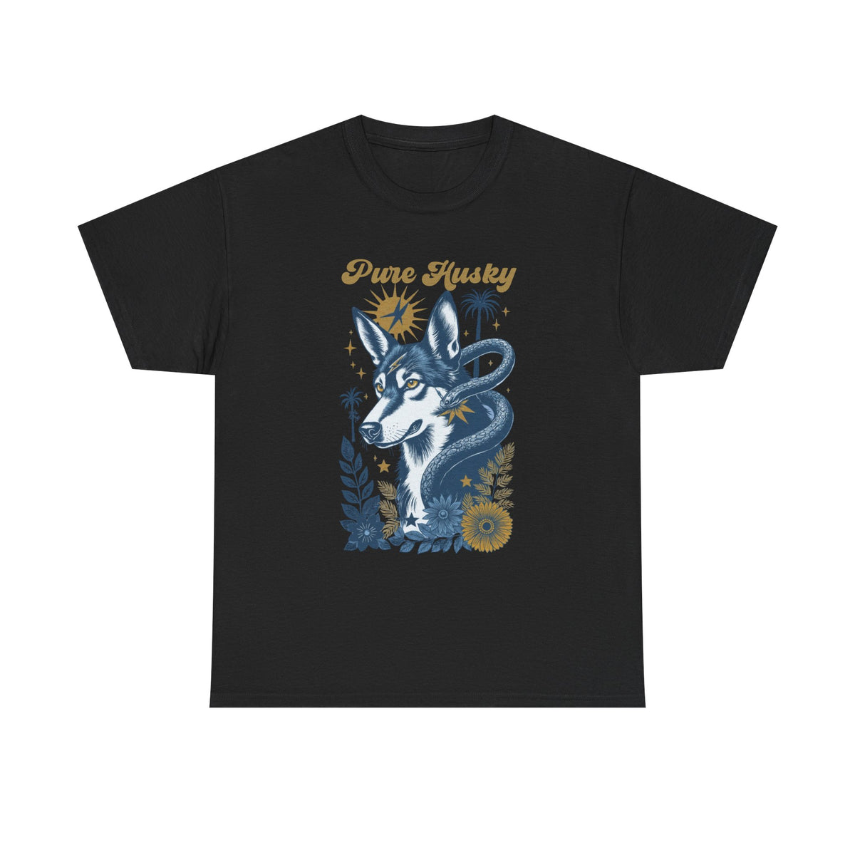 Pure Husky Fantasy Tattoo Graphic Tee by Electrik Land