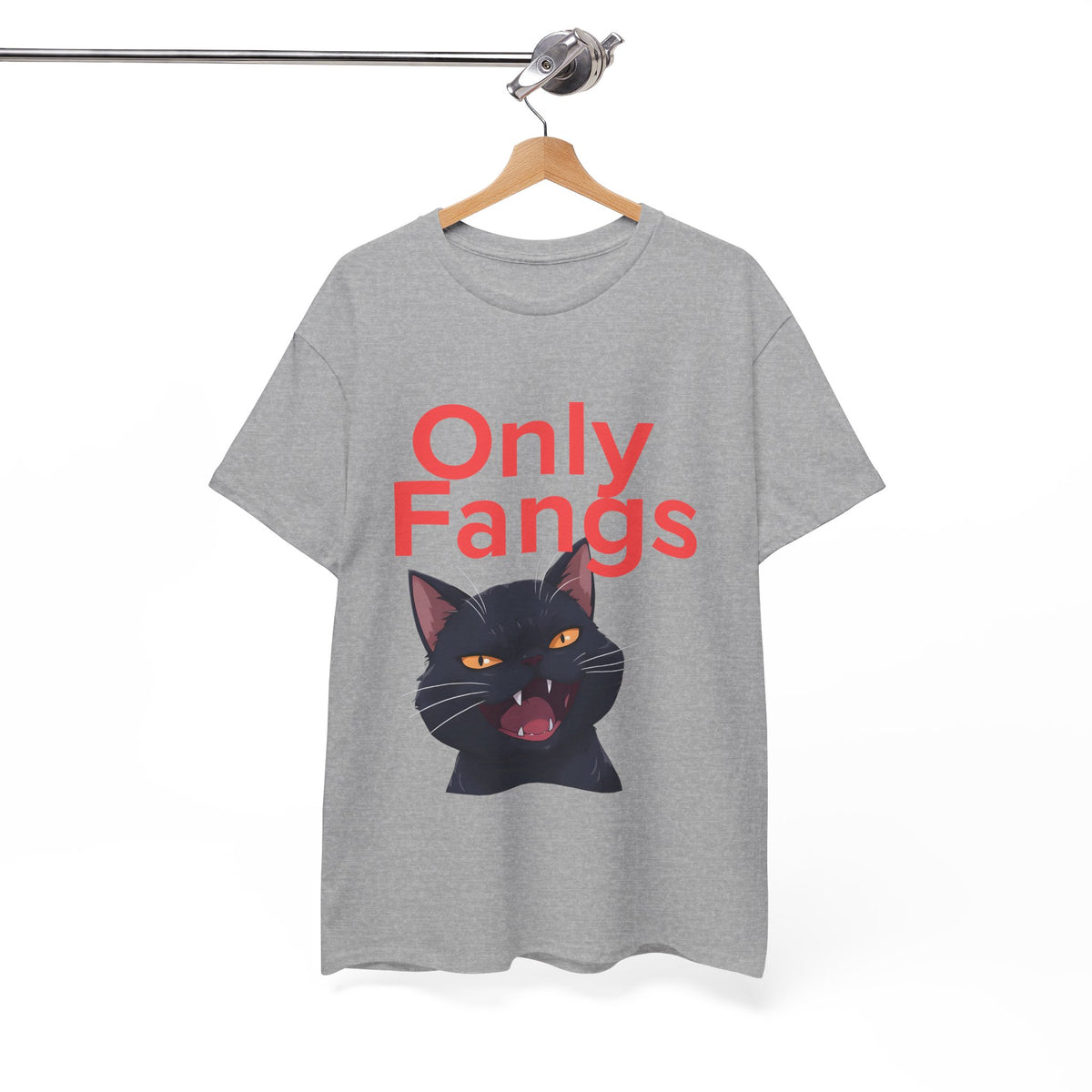 Only Fangs Anime Cat  - Unisex T-shirt