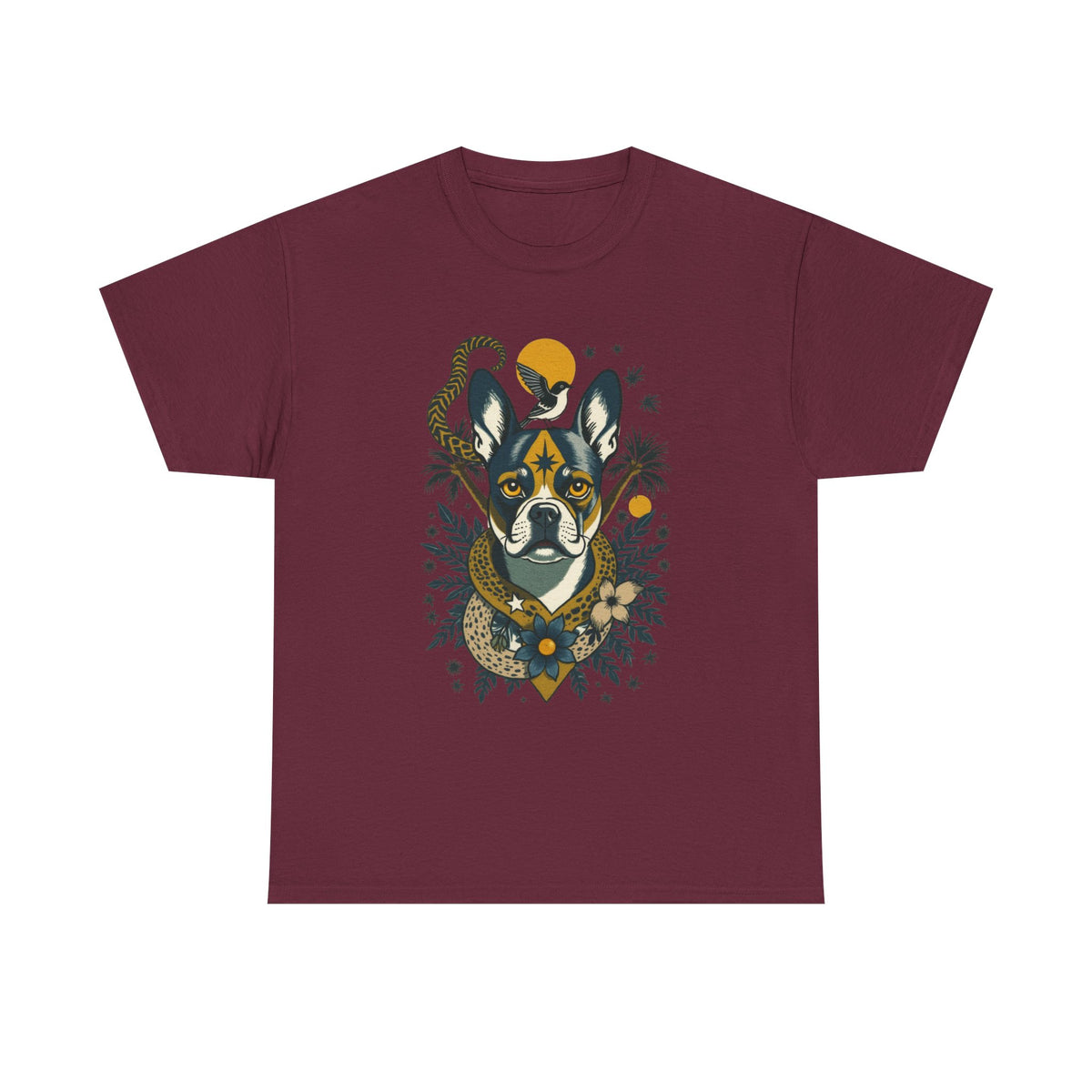 French Bulldog Vintage Style Tattoo Graphic T-Shirt