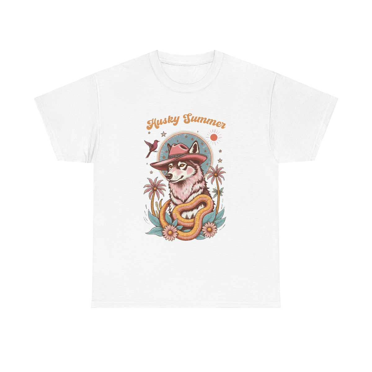 Husky Retro Cowboy Western Graphic Tee by Electrik Land