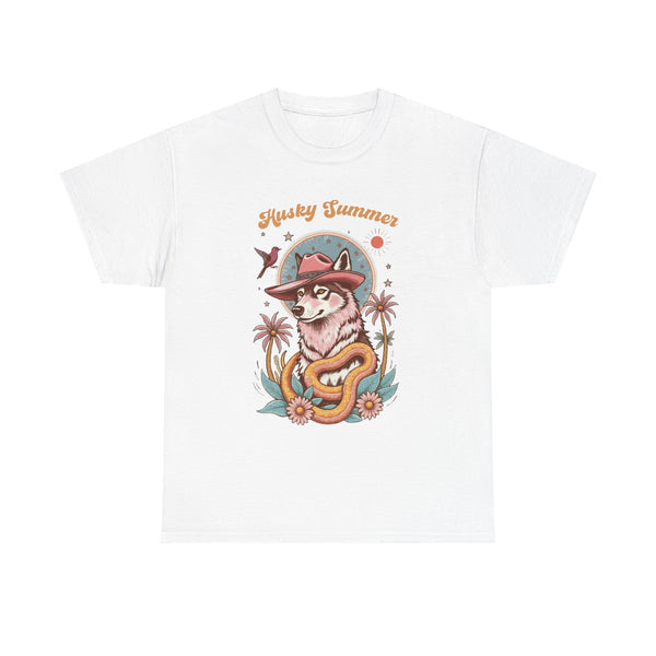 Husky Retro Cowboy Western Graphic Tee by Electrik Land