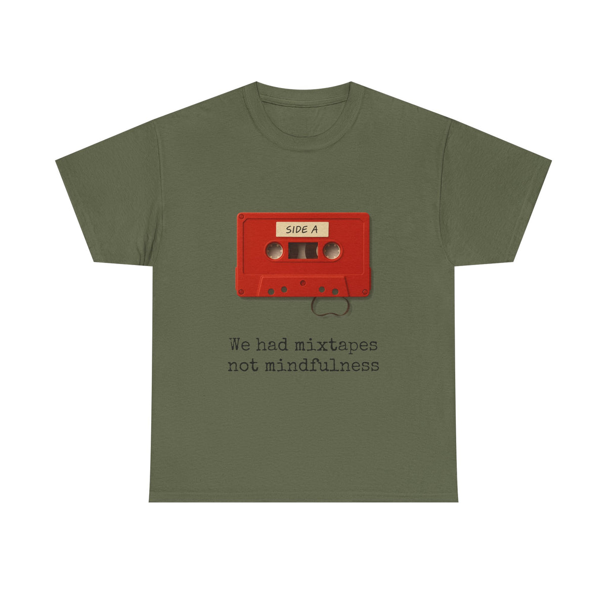 We Had Mixtapes Not Mindfulness Cassette Tee by Electrik Land