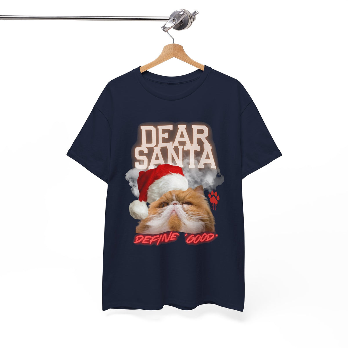 Dear Santa Define Good Cat Tee by Electrik Land
