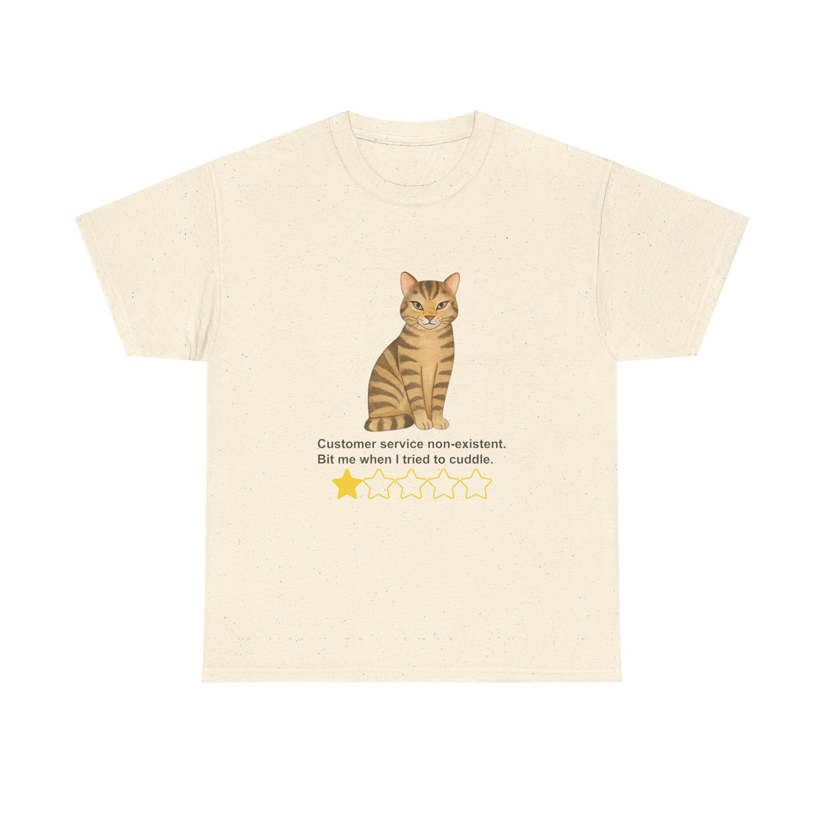 1 Star Cat Experience (Cartoon Cat) | Funny Cat Humor Tee by Electrik Land