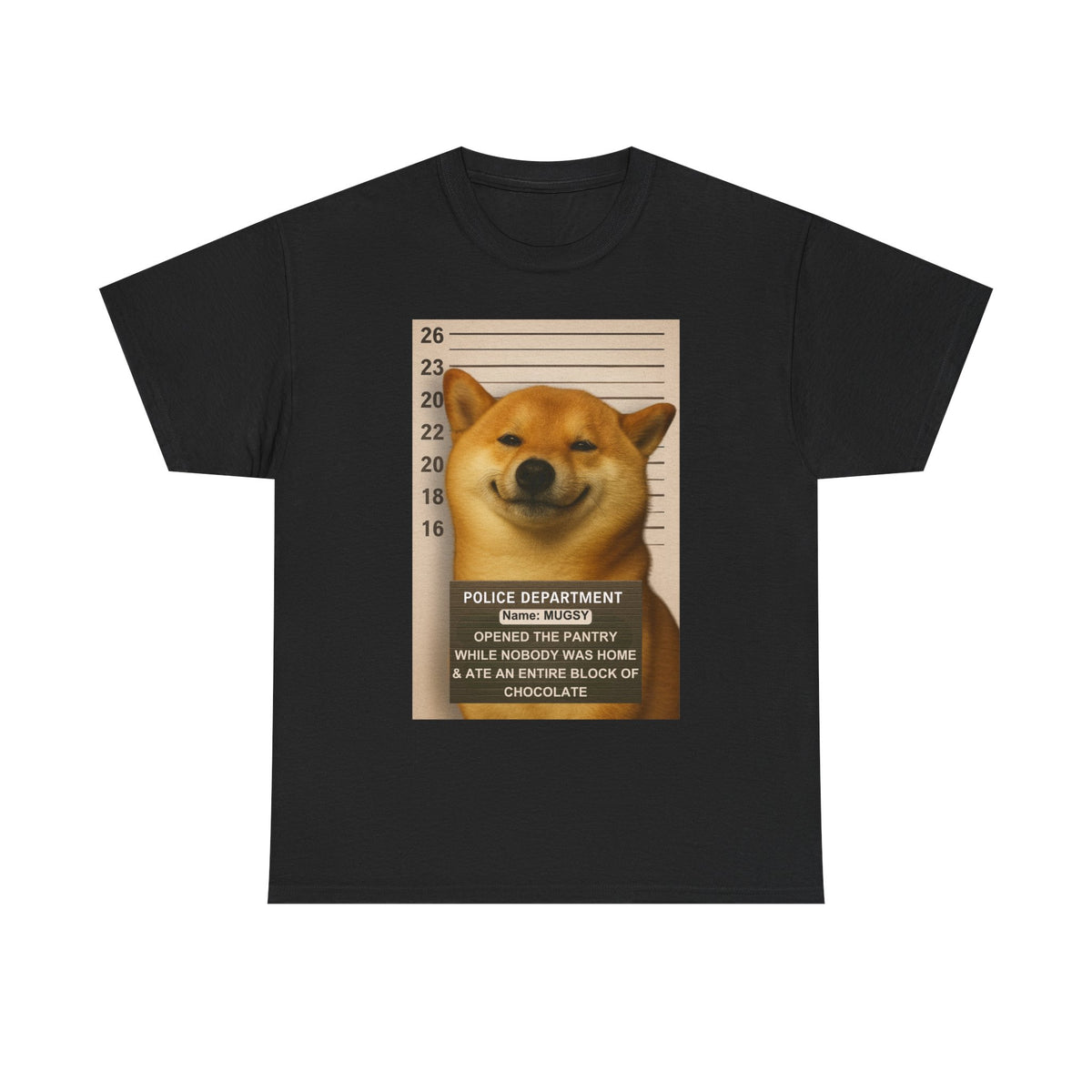 Police Mugshot- Custom Pet Print Unisex Tee