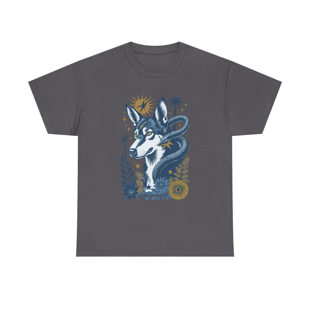 Husky Vintage Style Tattoo graphic T-Shirt