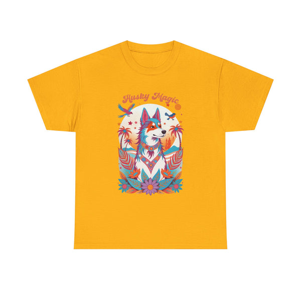Husky Pop Psychedelic Retro Graphic Tee by Electrik Land