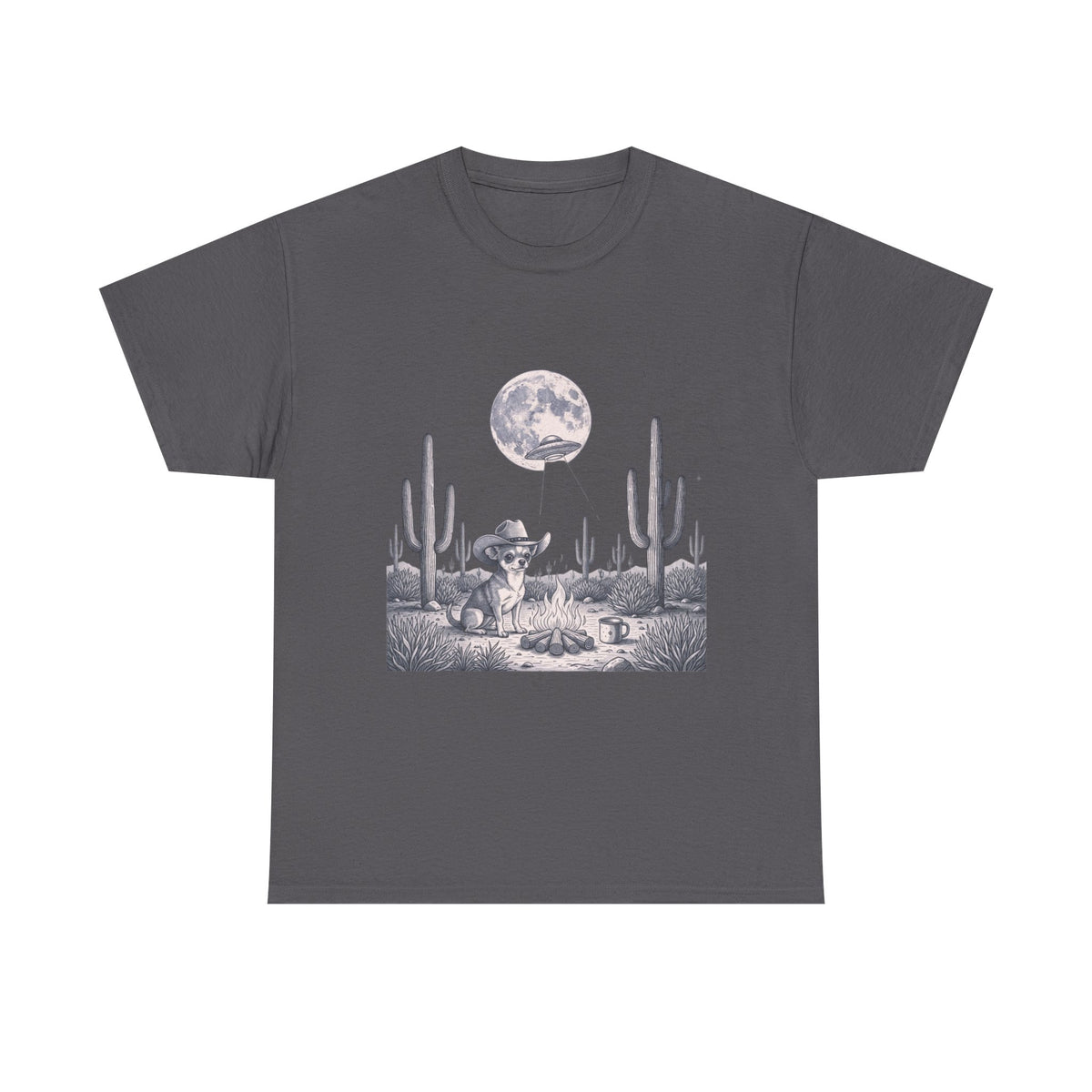 Chihuahua Cowboy & Desert UFO  - Unisex T-shirt