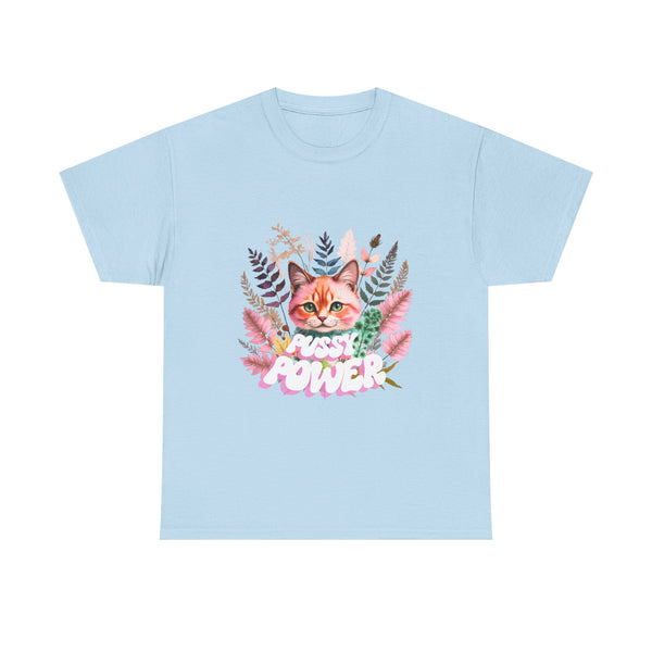 Pussy Power Flower Cat - Unisex T-shirt