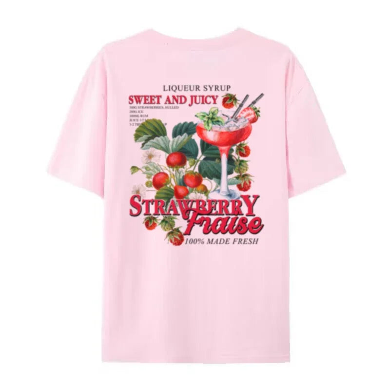 Strawberry Retro Cocktail T-Shirts