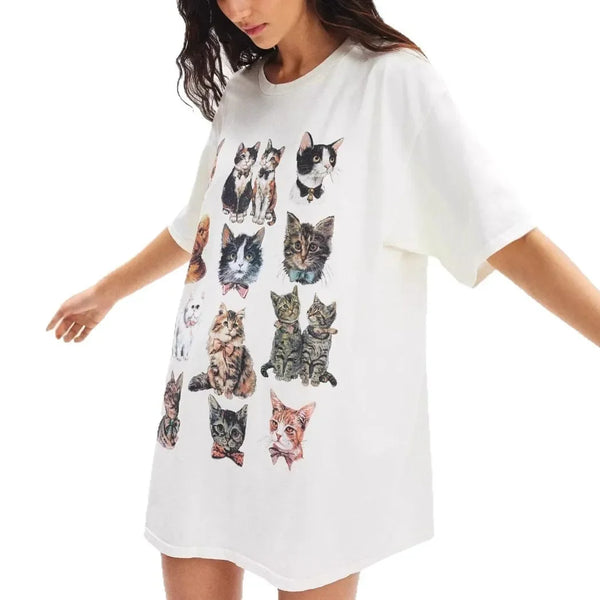 Vintage Cute Multi Cat T-Shirt