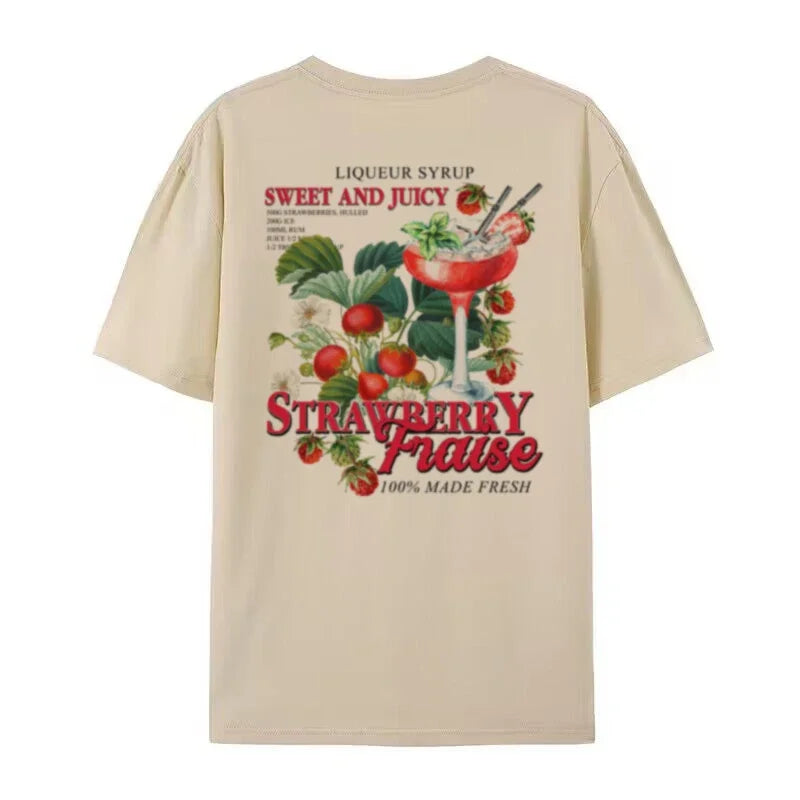 Strawberry Retro Cocktail T-Shirts