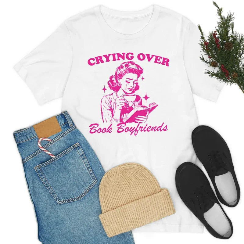 Crying Over Book Boyfriends T-Shirt