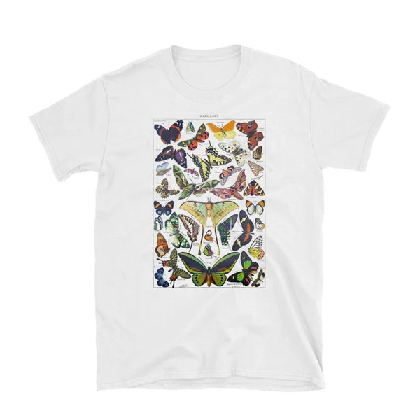 Vintage Botanical Butterfly Print T-SHIRT