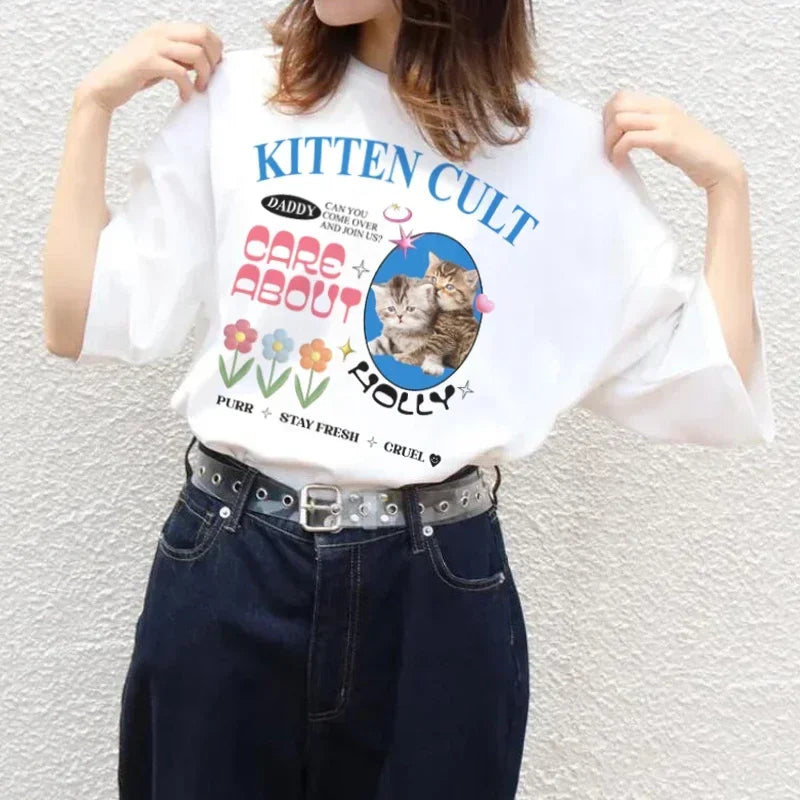 Kitten Cult Vintage Style T-Shirt