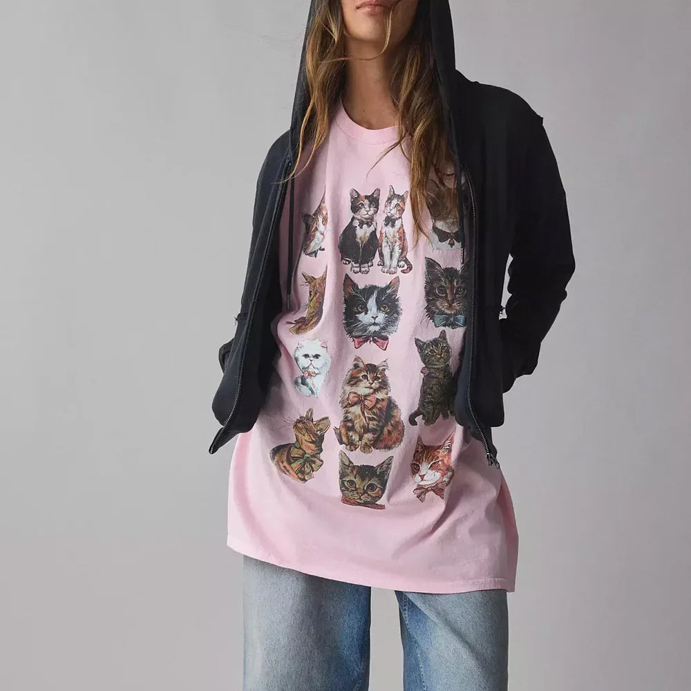 Vintage Cute Multi Cat T-Shirt