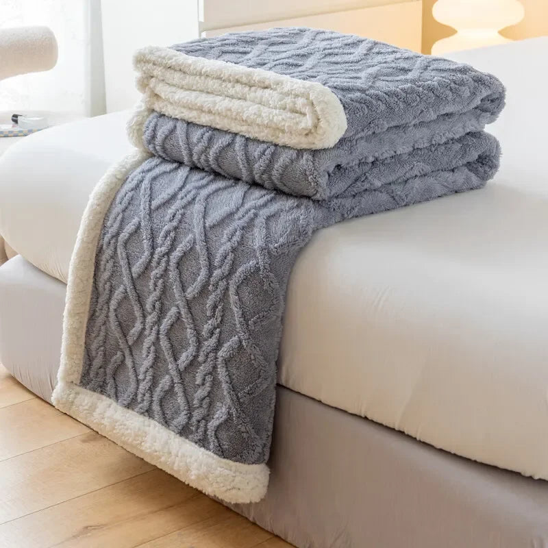 Plush Textured Sherpa Blanket