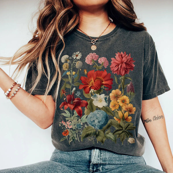 Vintage Wildflowers Cottagecore T-SHIRT