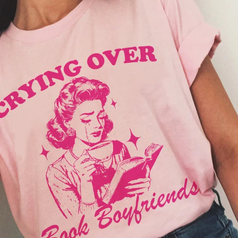 Crying Over Book Boyfriends T-Shirt