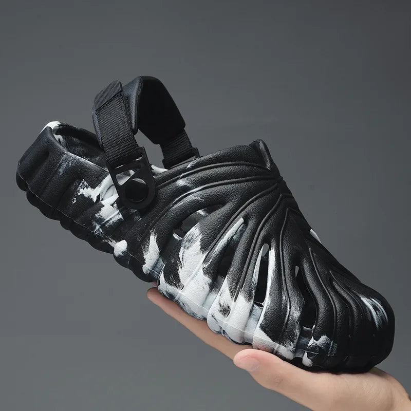 Monstera EVA Slides – Sculpted Leaf Vent Comfort Slippers