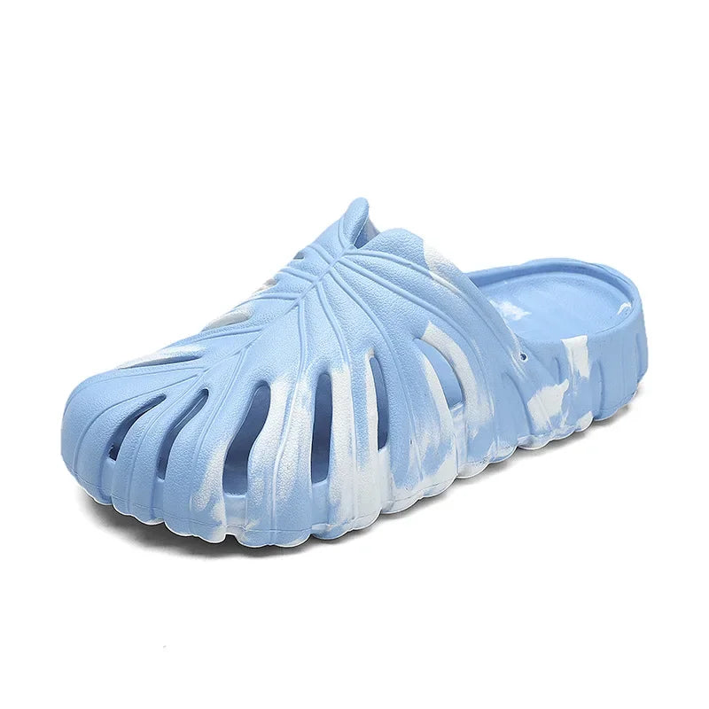 Monstera EVA Slides – Sculpted Leaf Vent Comfort Slippers