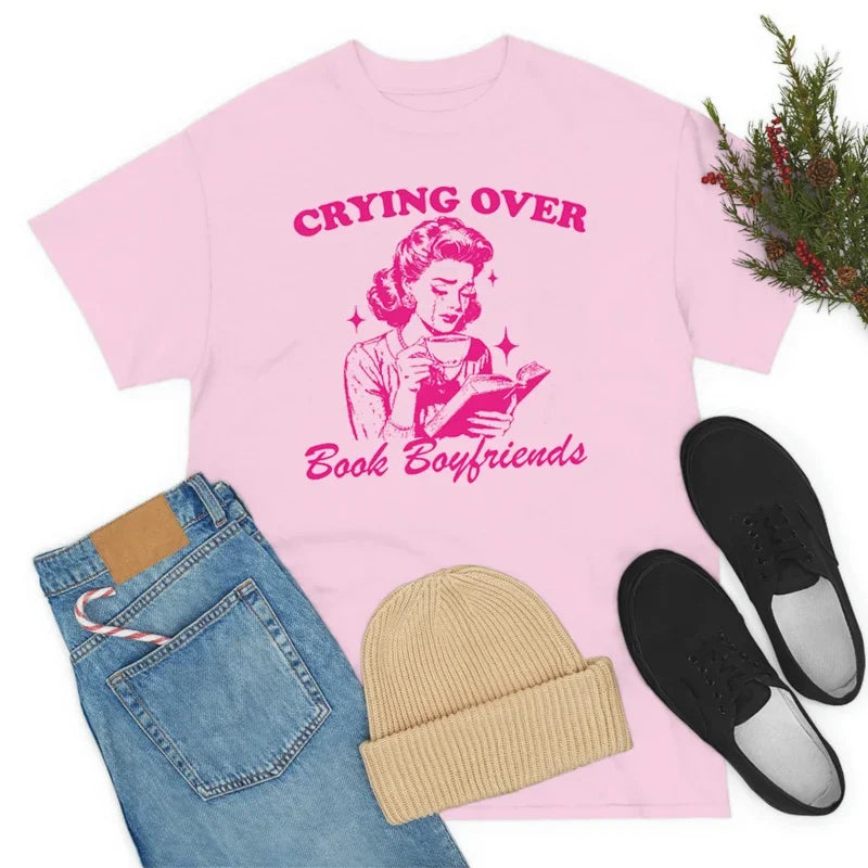 Crying Over Book Boyfriends T-Shirt
