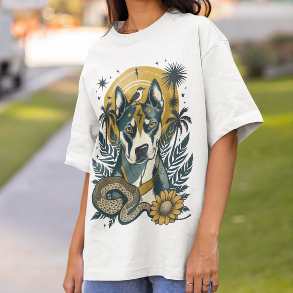 Pit Bull Vintage Style Tattoo graphic T-Shirt