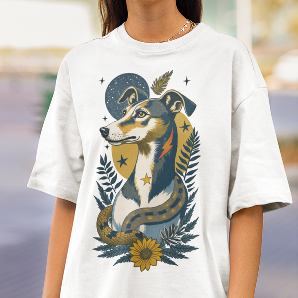 Greyhound Vintage Style Tattoo Graphic T-Shirt