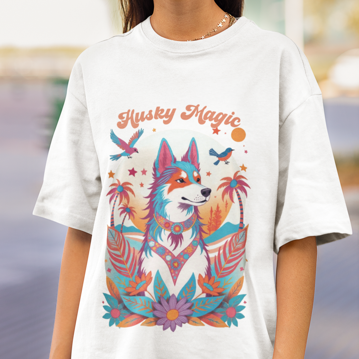 Husky Pop Psychedelic T-Shirt