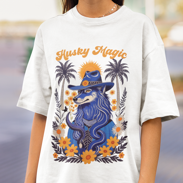 Husky French Vintage Print T-Shirt