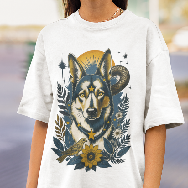 German Shepard 1 Vintage Style Tattoo Graphic T-Shirt